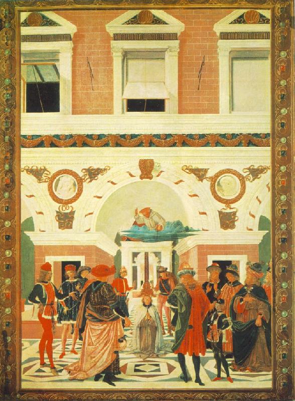 Pietro Perugino The Miracles of San Bernardino: The Healing of a Mute France oil painting art